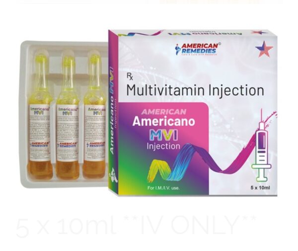 Americano MVI Multivitamins – IV Only (5 x 10ml vials)