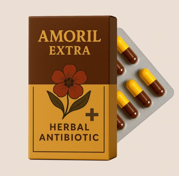 Amoril Extra Herbal Antibiotic Supplement 500mg 100% Working Natural UK 15 caps